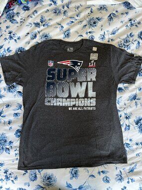 Fanatics Patriots Super Bowl LI Champions T-Shirt Men's XL Navy NWT NFL Pro Line